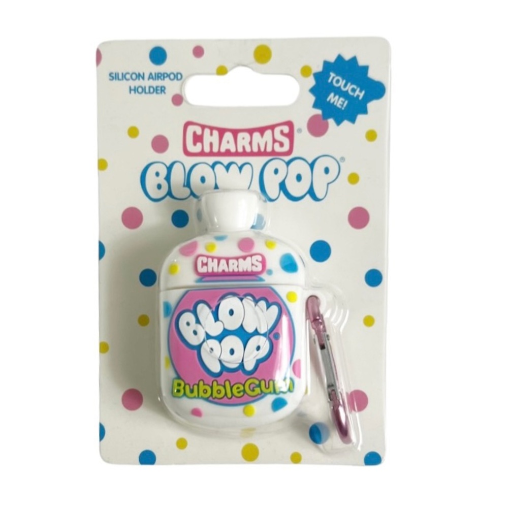 NEW Charms Blow Pop Bubble Gum Soft Silicone AirPod Generation 1 & 2 Hol…